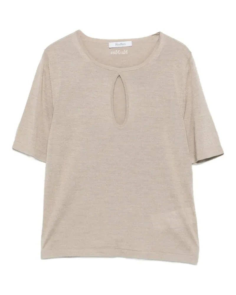 Max Mara cut-out T-shirt - Nude Nude