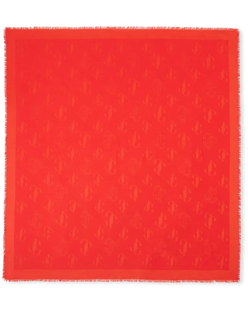 Jimmy Choo Emani Schal mit Monogramm - Orange Orange
