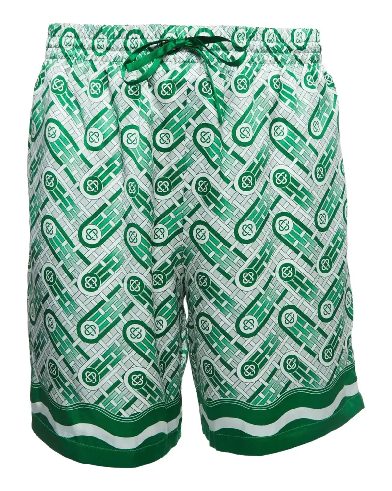 Casablanca Paris Badeshorts mit geometrischem Print - Grün Grün