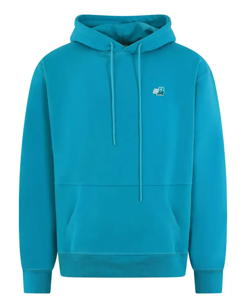 Drôle de Monsieur logo-patch hoodie - Blau Blau