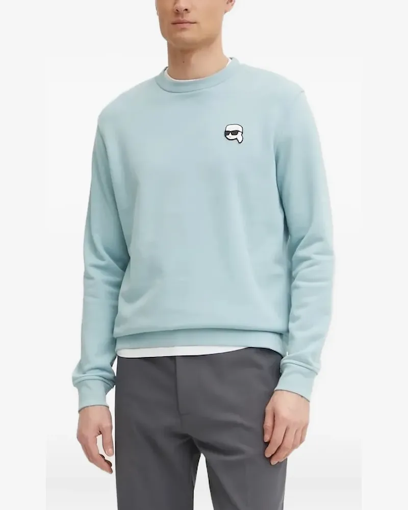 Karl Lagerfeld Sweatshirt mit Logo-Patch - Blau Blau
