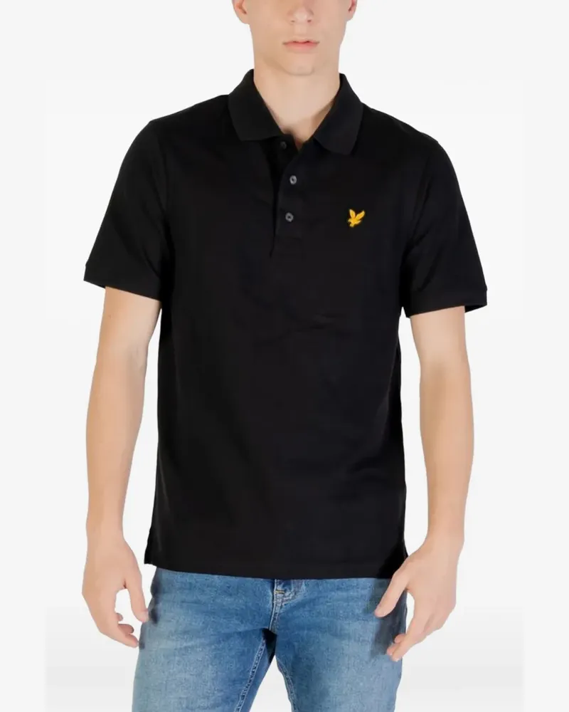 Lyle & Scott embroidered logo polo shirt - Schwarz Schwarz