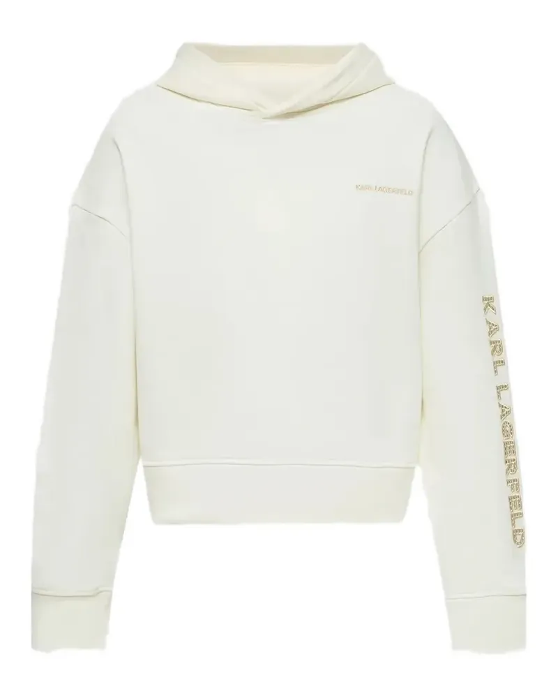 Karl Lagerfeld Hoodie mit Logo-Stickerei - Nude Nude