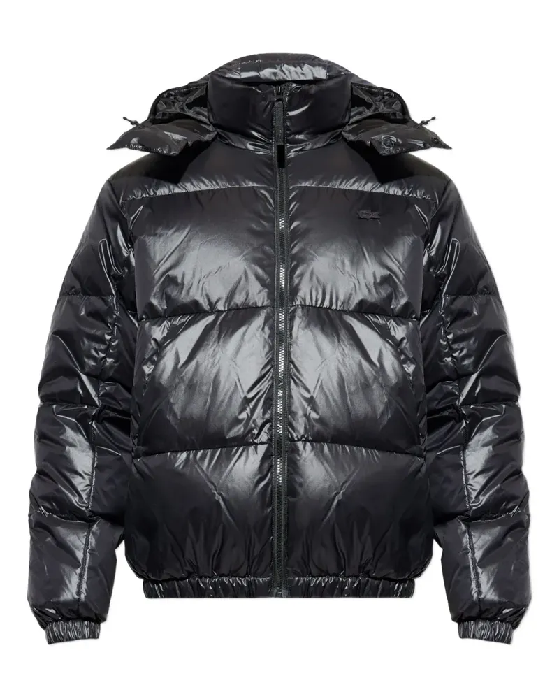 Lacoste Gefütterte Kapuzenjacke - Schwarz Schwarz