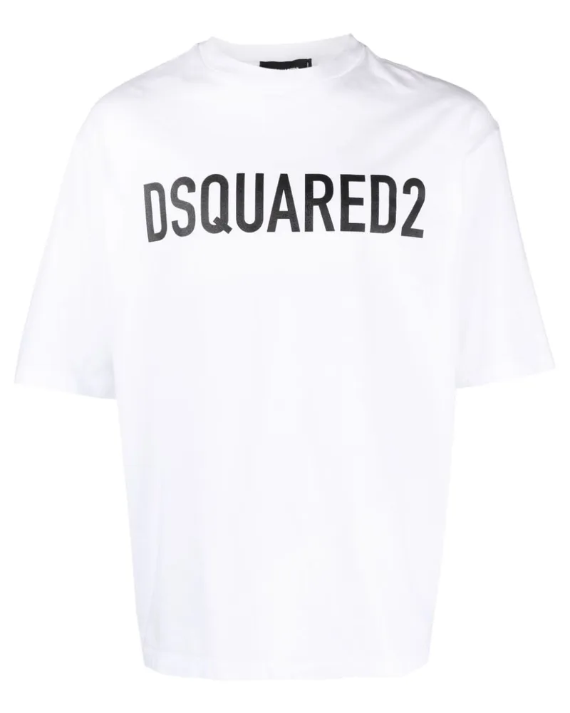 Dsquared2 T-Shirt mit Logo-Print - Weiß Weiß