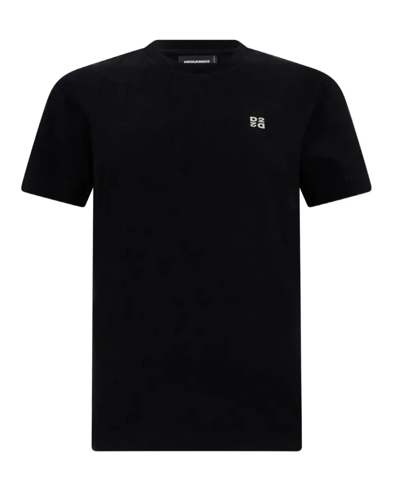 Dsquared2 Metal D2 Upside Down T-Shirt mit regulärer Passform - Schwarz Schwarz