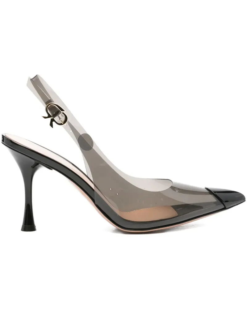 Gianvito Rossi Transparente Slingback-Pumps 90mm - Schwarz Schwarz