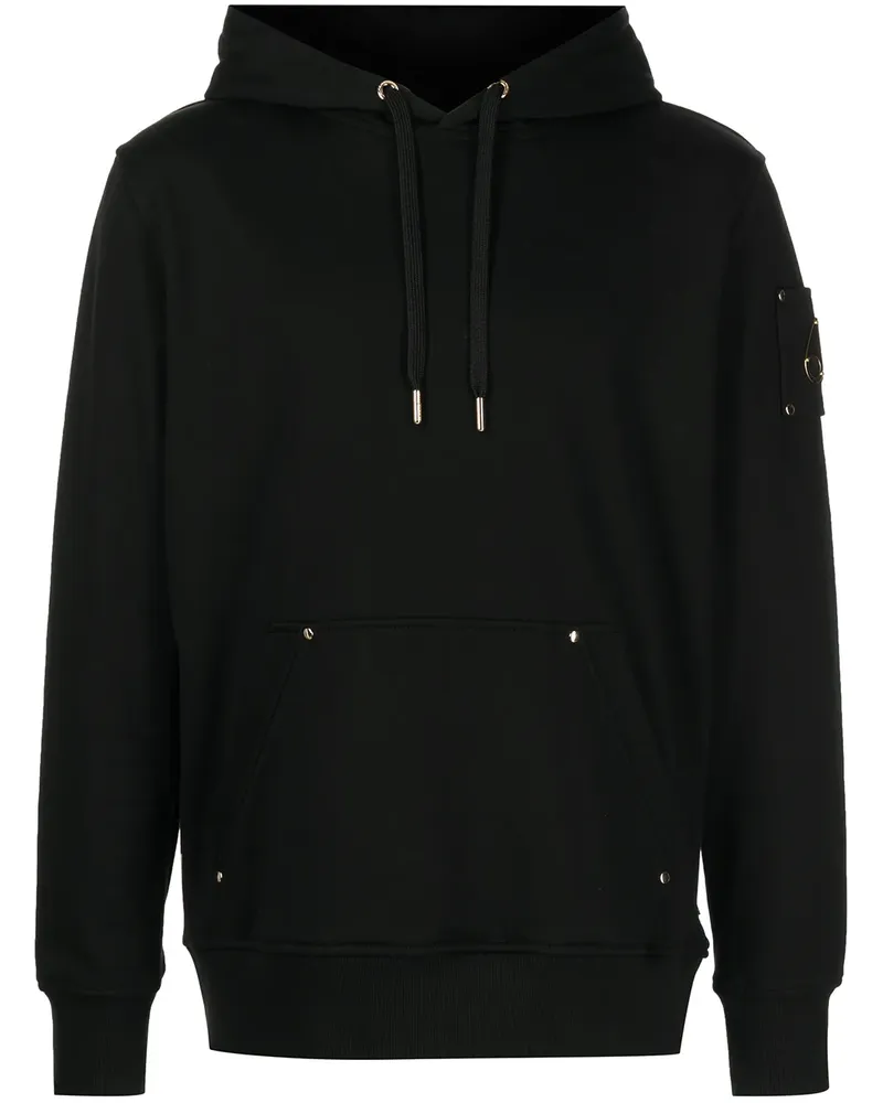 Moose Knuckles Hoodie mit goldfarbenen Details - Schwarz Schwarz