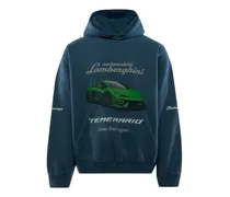 x Automobili Lamborghini Hoodie mit grafischem Print - Blau