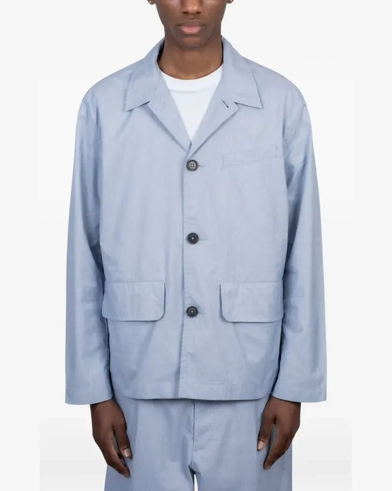 Universal Works Franck buttoned flap-pocket jacket - Blau Blau