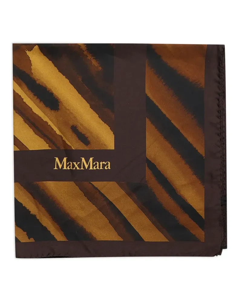 Max Mara Gestreifter Schal - Braun Braun