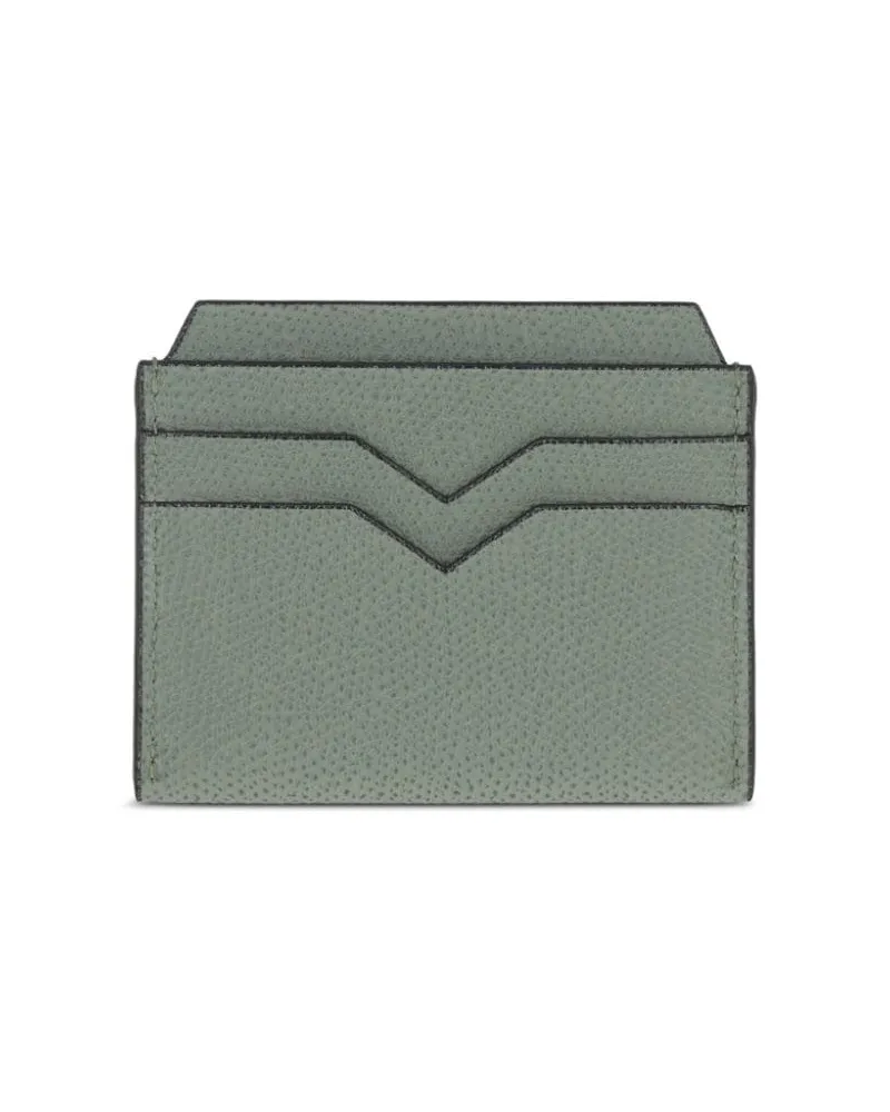 Valextra Strukturiertes Kartenetui - Grün Grün