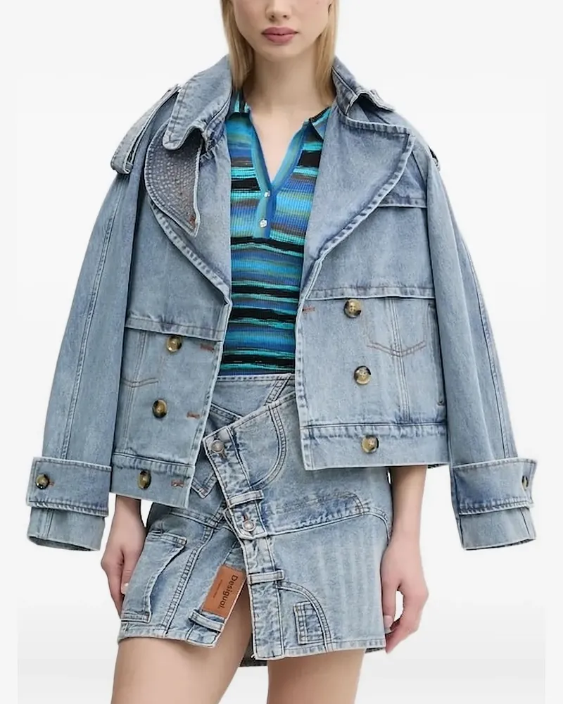 Desigual Zweireihige Jacke - Blau Blau