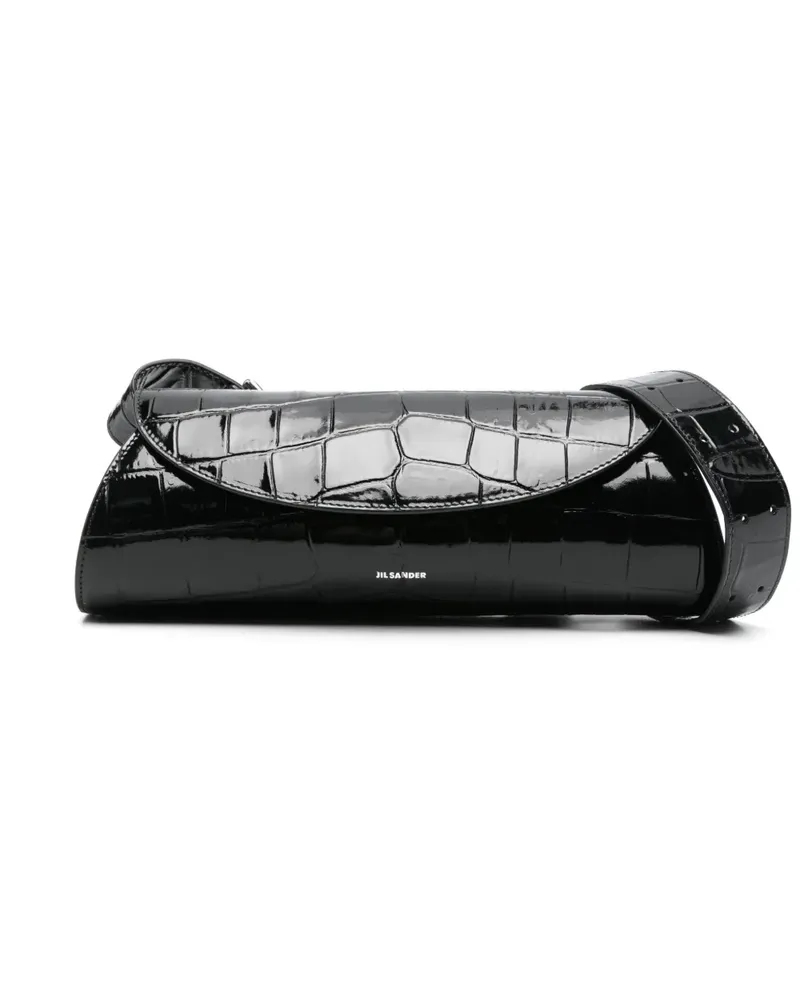 Jil Sander Kleine Cannolo Schultertasche - Schwarz Schwarz