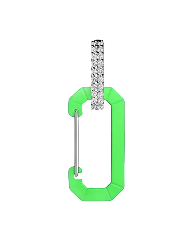 EÉRA 18kt kleine Chiara Weißgoldohrring mit Diamant - Grün Grün