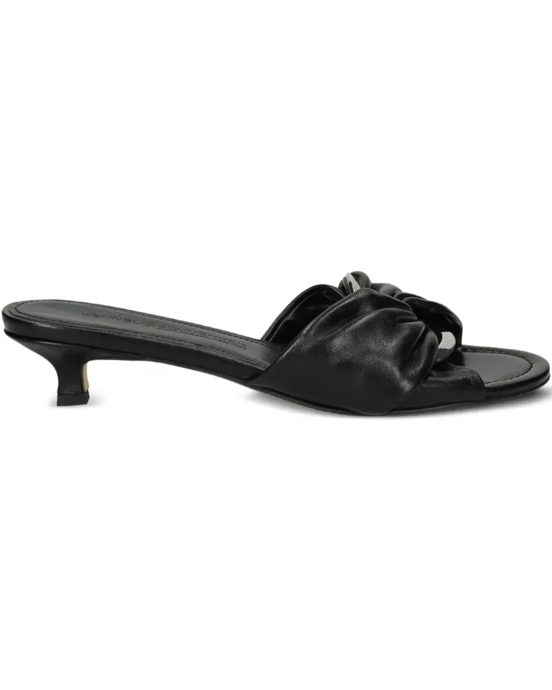 Kennel & Schmenger Sandalen mit geknotetem Lederabsatz - Schwarz Schwarz