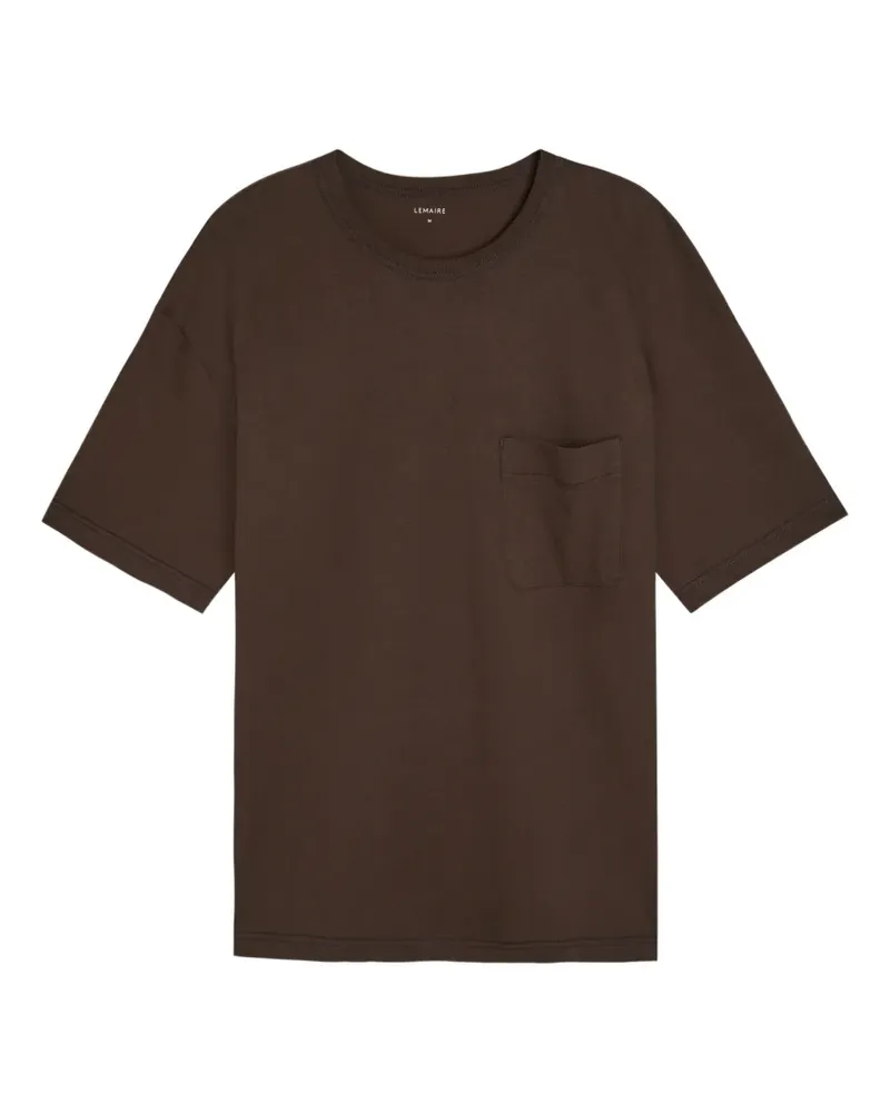 Christophe Lemaire patch-pocket T-shirt - Braun Braun