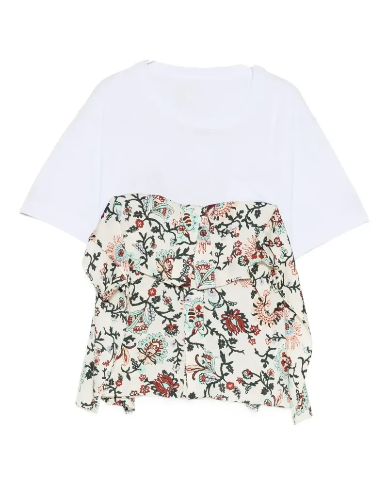 Sacai T-Shirt mit Print - Weiß Weiß