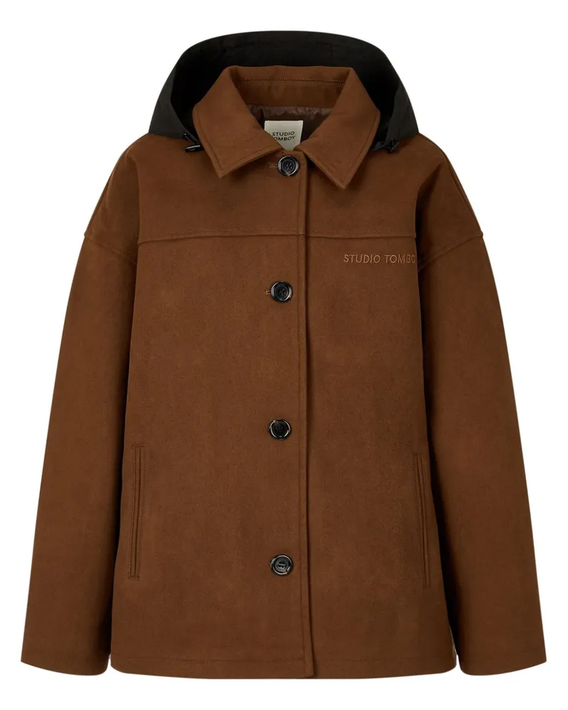 STUDIO TOMBOY Jacke mit Logo-Stickerei - Braun Braun