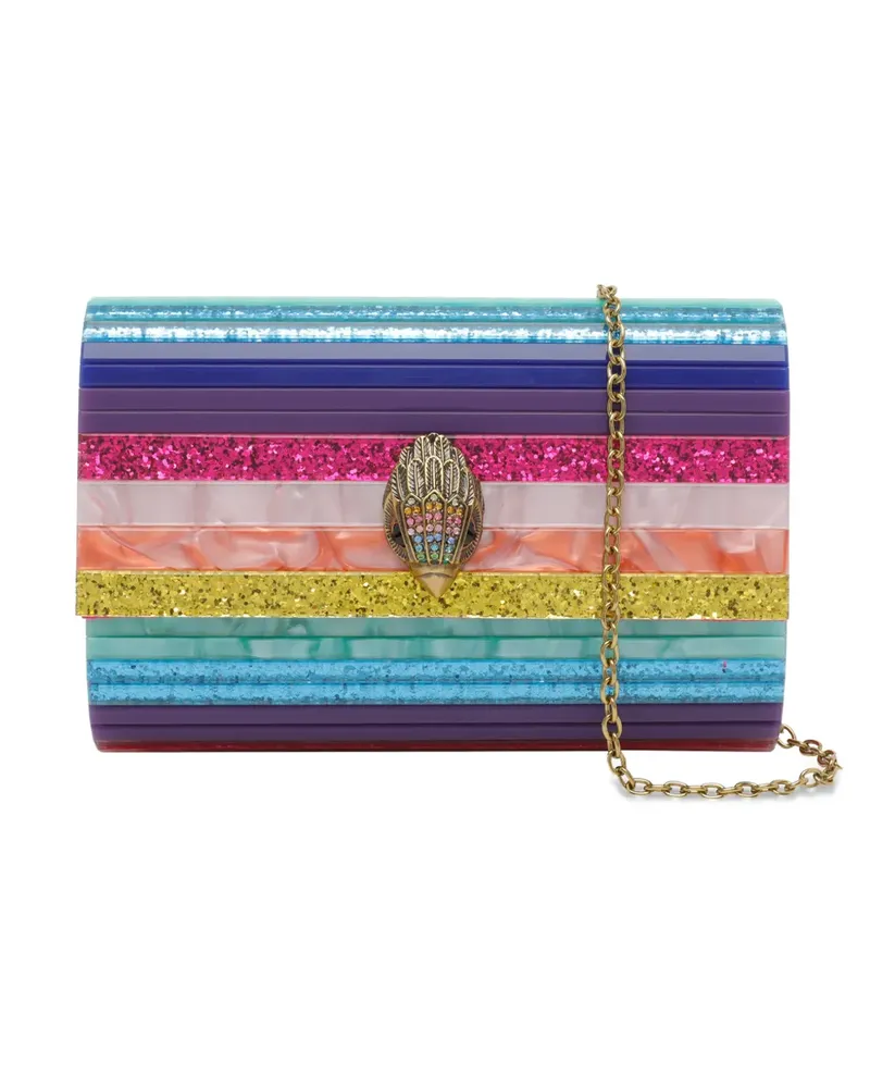 Kurt Geiger Party eagle-embellishment clutch bag - Blau Blau