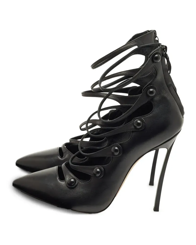 Gianvito Rossi straps leather pumps - Schwarz Schwarz