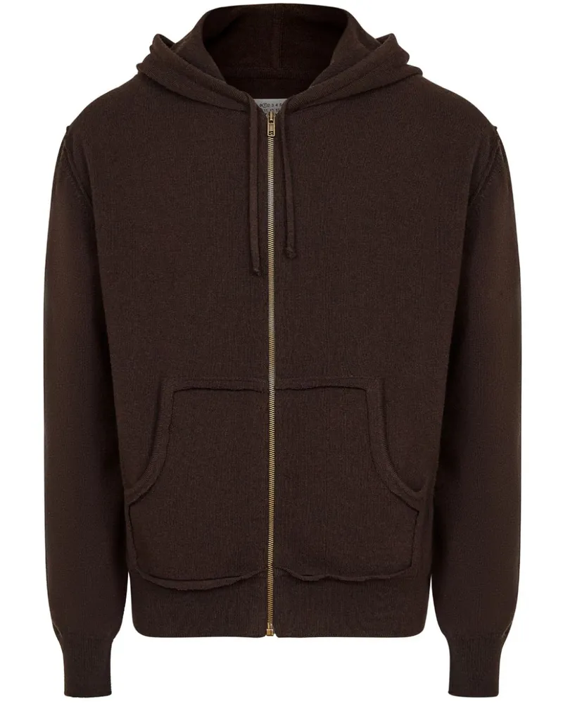 Maison Margiela Kapuzenjacke mit Reißverschluss - Braun Braun
