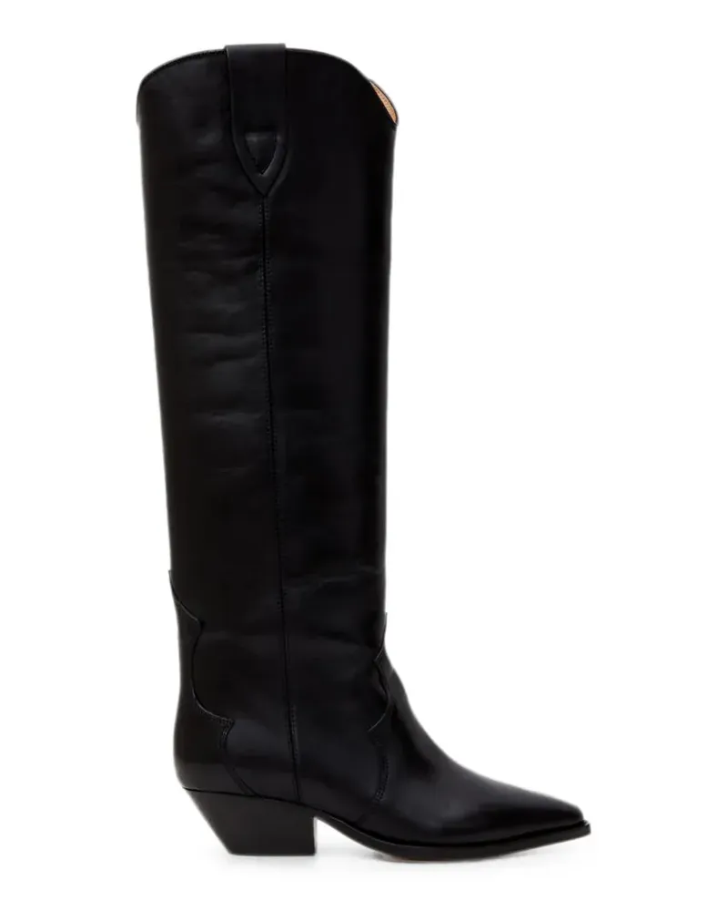 Isabel Marant Kniehohe Stiefel mit spitzer Kappe - Schwarz Schwarz