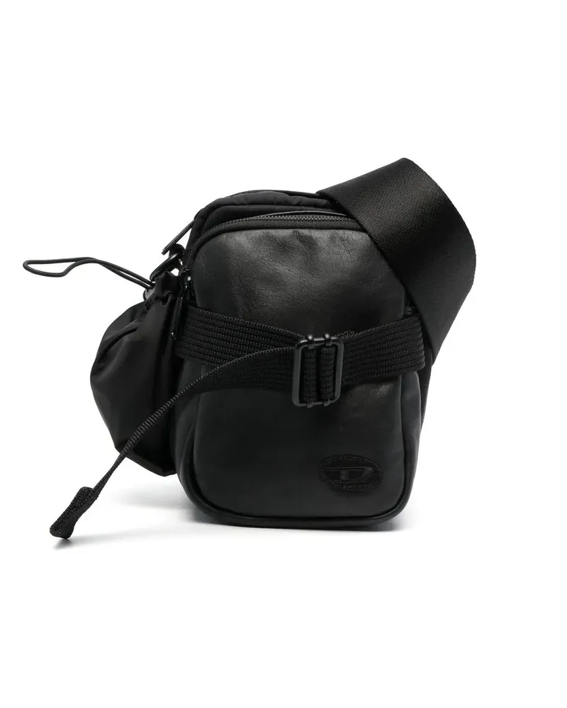 Diesel Schultertasche mit Logo-Patch - Schwarz Schwarz