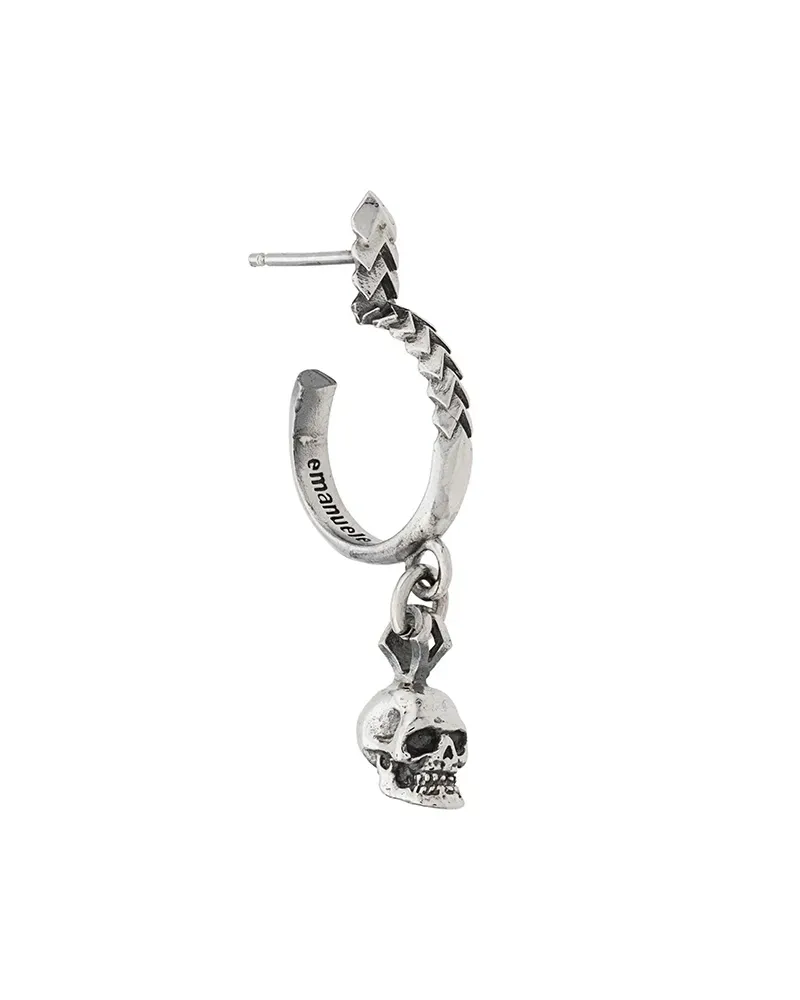 Emanuele Bicocchi Ohrringe mit Totenkopf - Silber Silber