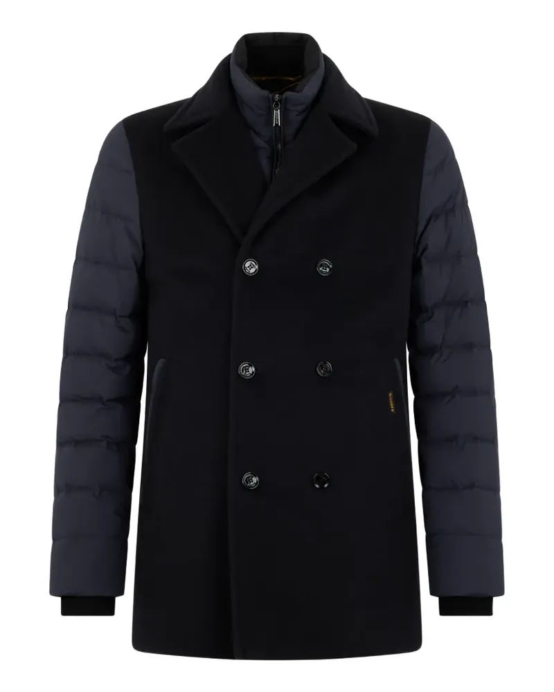 MOORER Doppelreihige Cecco Cabanjacke mit wattierten Ärmeln - Blau Blau