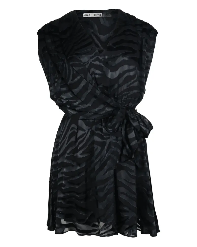 Alice + Olivia Essie tiger-print dress - Schwarz Schwarz