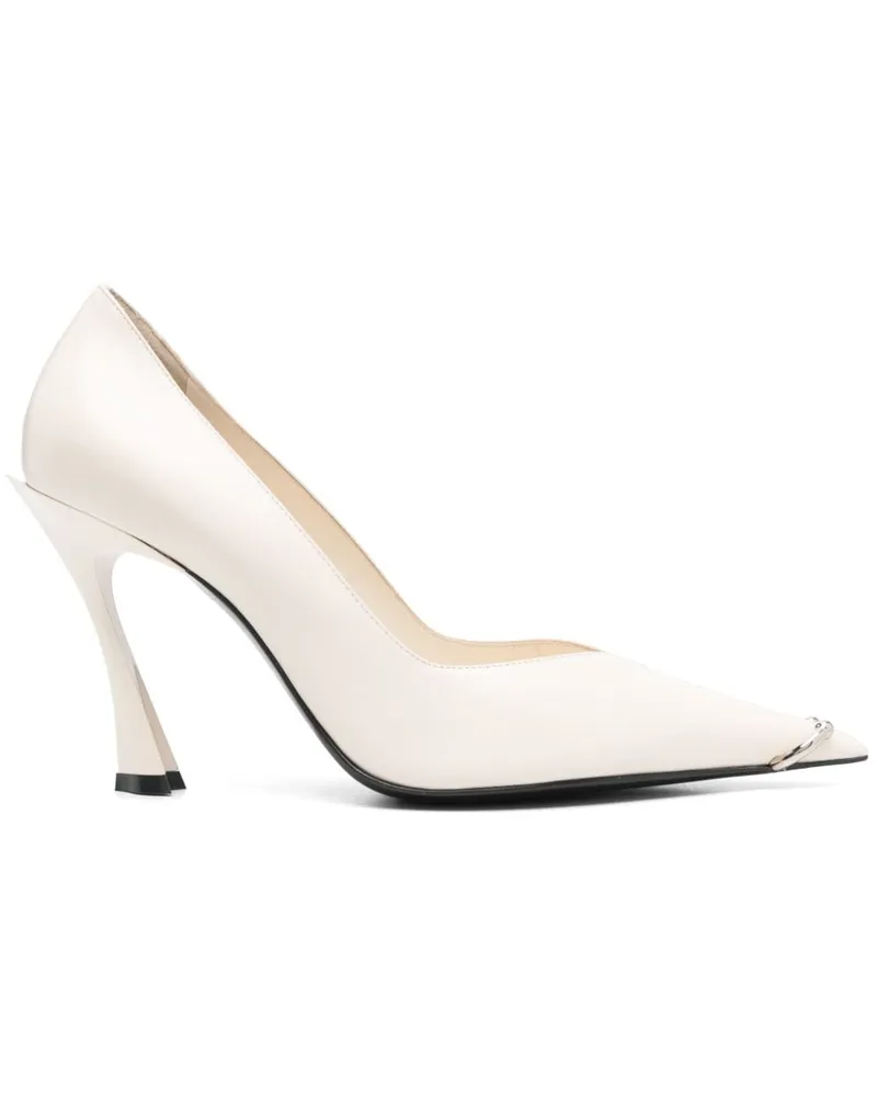 Thierry Mugler Piercing Fang Pumps 90mm - Weiß Weiß