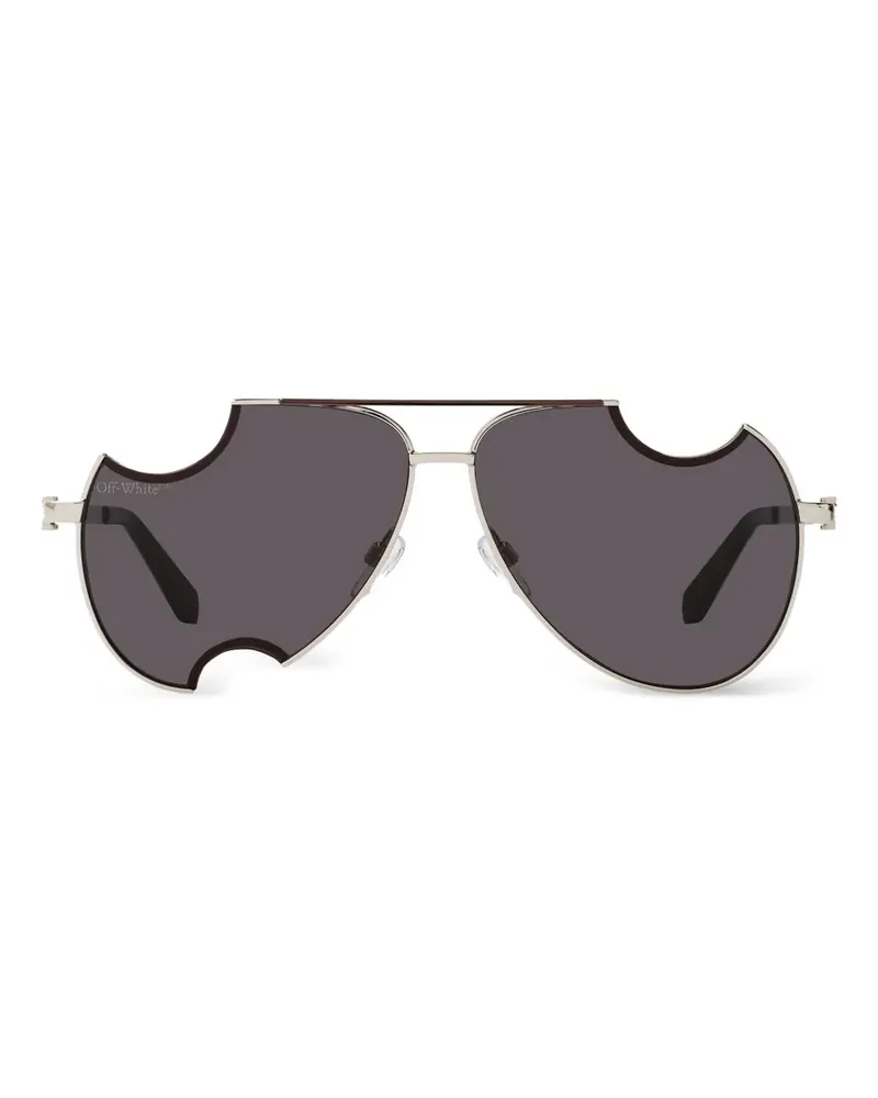 OFF-WHITE Dallas Pilotenbrille - Silber Silber
