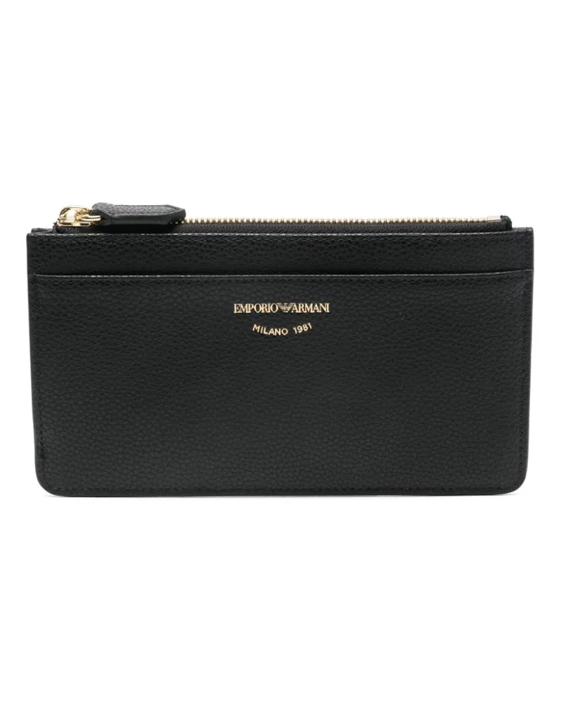Emporio Armani Portemonnaie mit Logo-Prägung - Schwarz Schwarz