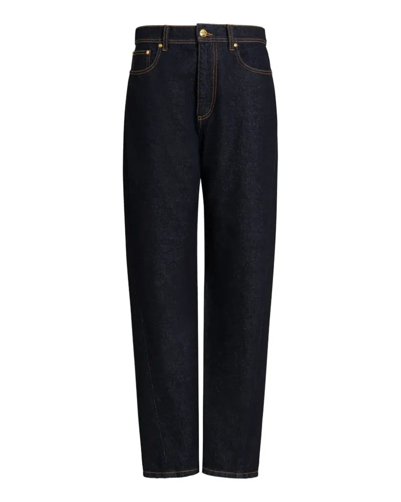 Alberta Ferretti Jeans mit Kontrastnähten - Blau Blau