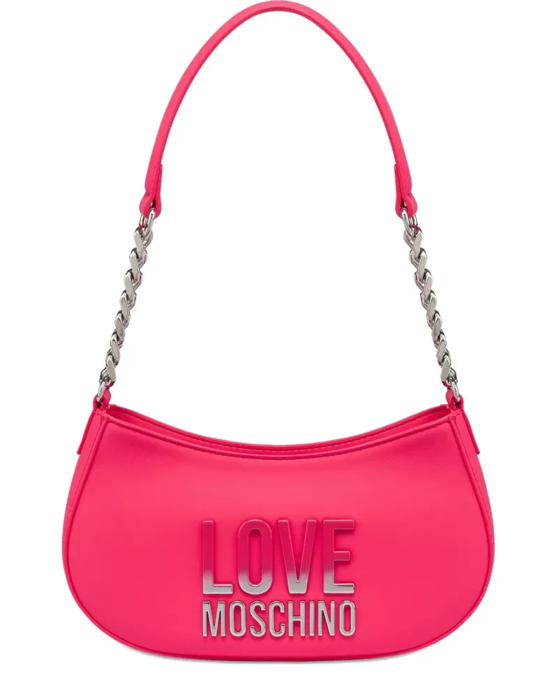 Moschino Schultertasche mit Farbverlauf-Logo-Schild - Rosa Rosa