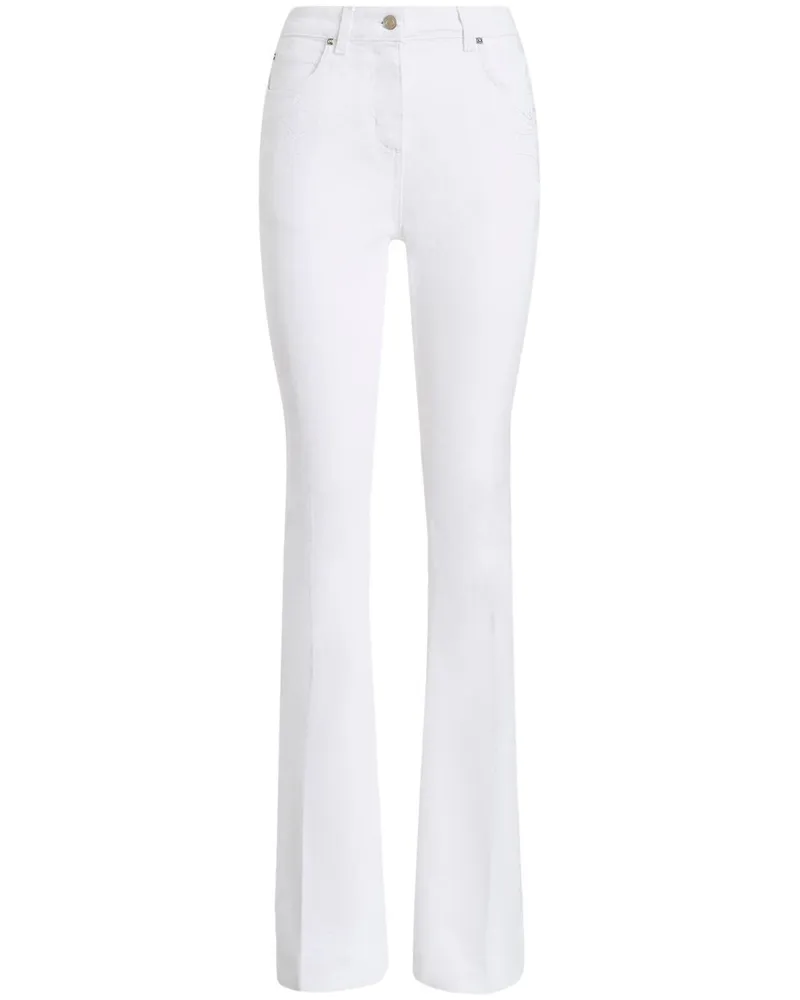 Etro Straight-Leg-Jeans mit Stickerei - Weiß Weiß