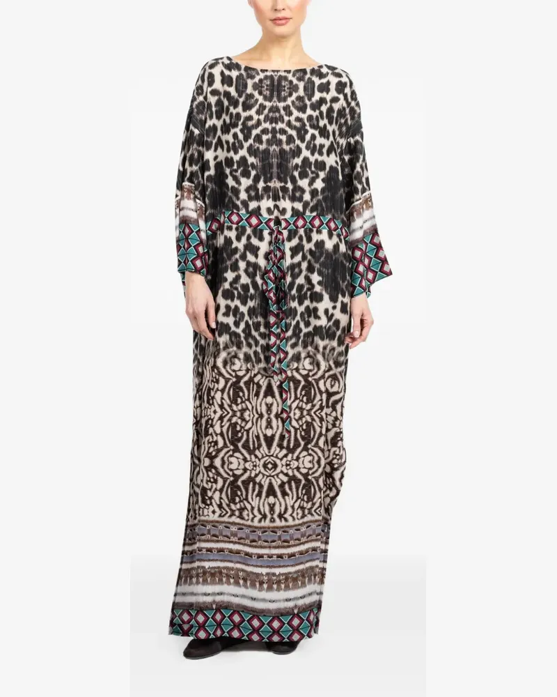 Pierre-Louis Mascia Tetris long-sleeve belted dress - Nude Nude