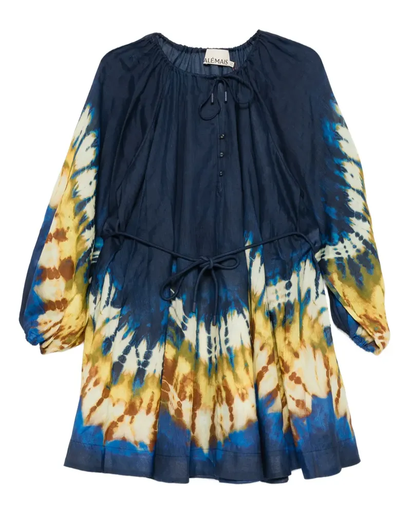 ALEMAIS Martine Minikleid mit Gürtel - Blau Blau