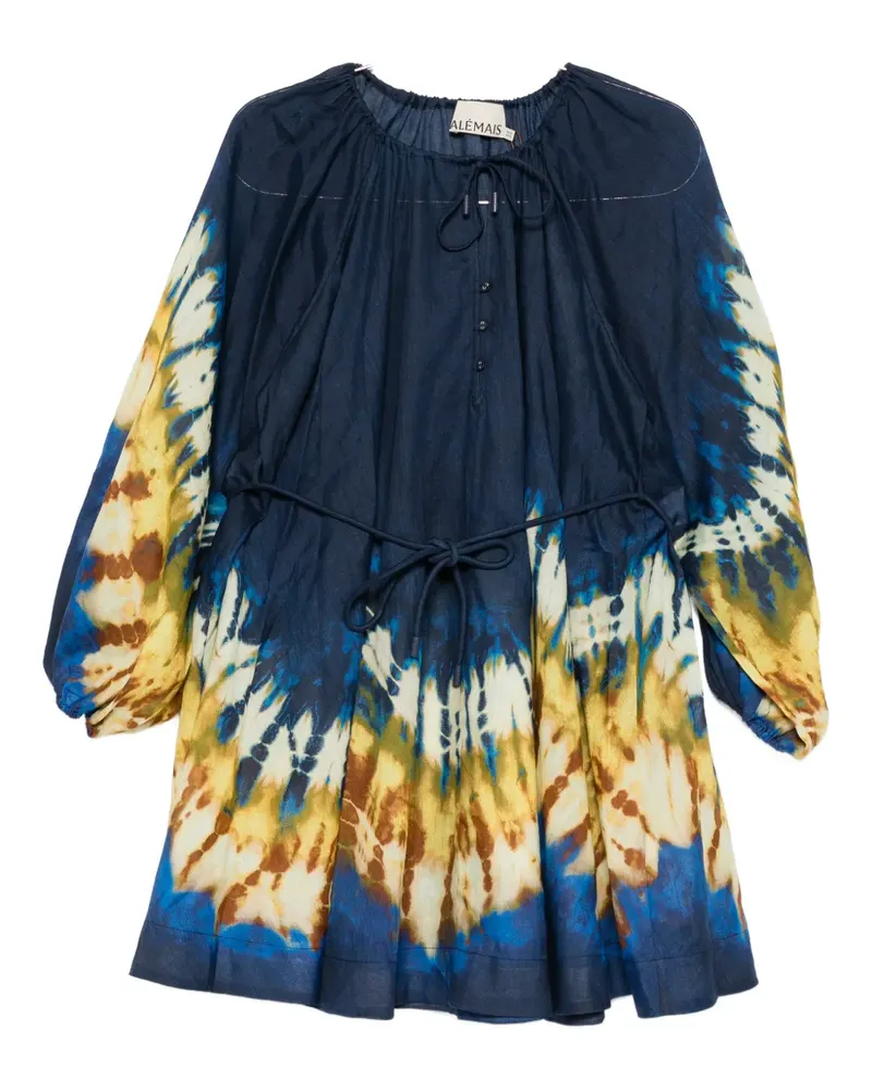 ALEMAIS Martine belted mini dress - Blau Blau