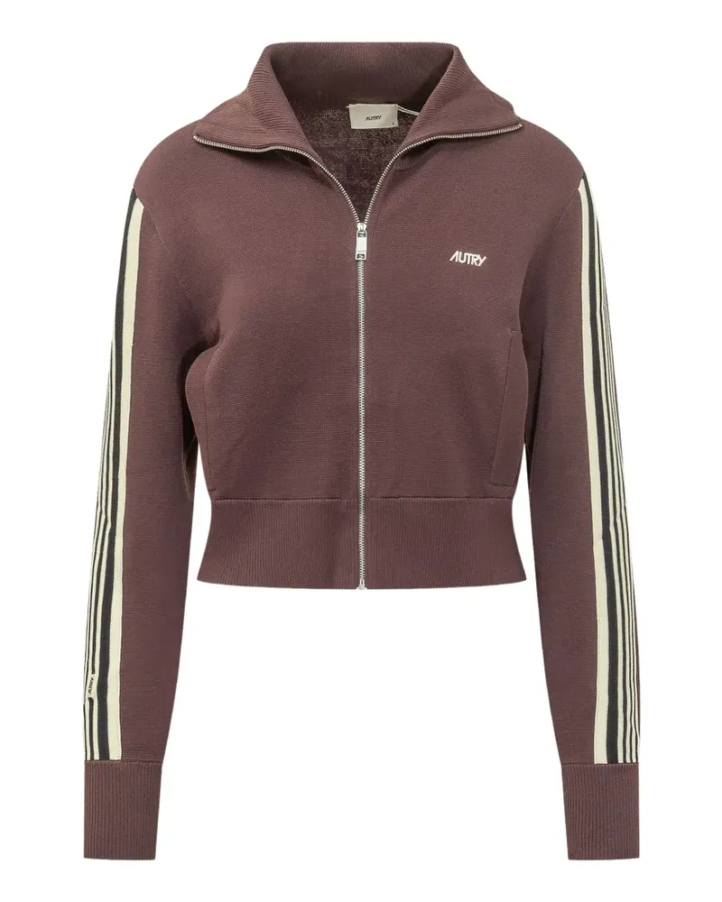 AUTRY side-stripe zip-up sweatshirt - Rot Rot