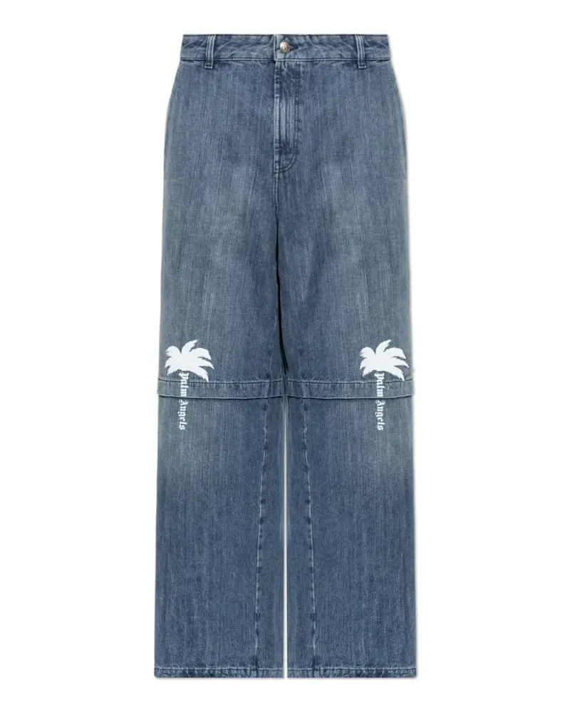 Palm Angels Jeans im Layering-Look - Blau Blau