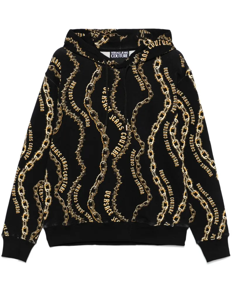 Versace Jeans Chain Couture Hoodie - Schwarz Schwarz