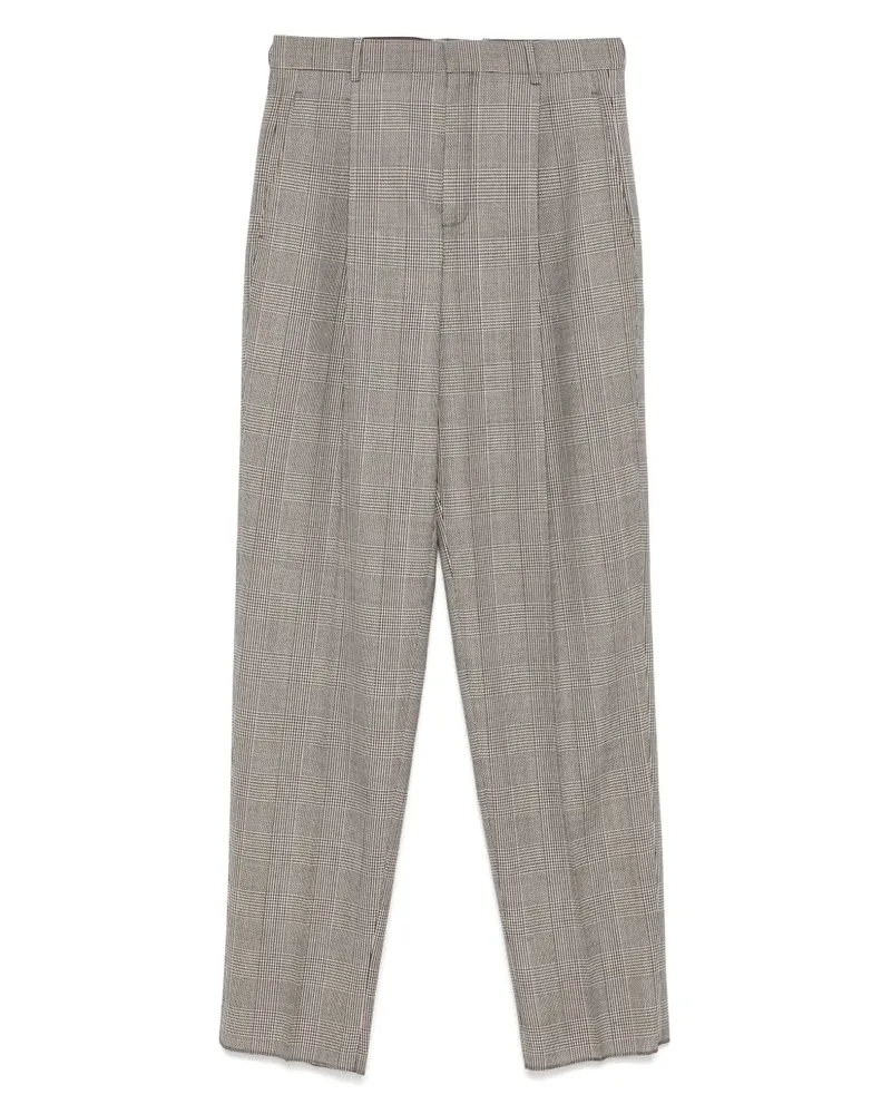 Saint Laurent Hose mit Prince of Wales-Karo - Braun Braun