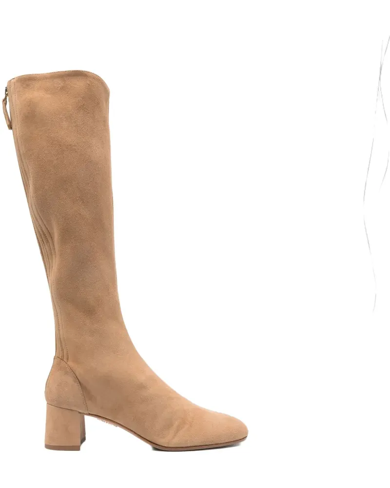Aquazzura Kniehohe Saint Honore Stiefel 50mm - Nude Nude