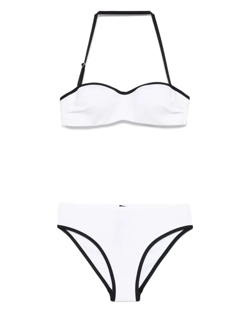 Giorgio Armani Bikini mit Logo-Print - Weiß Weiß
