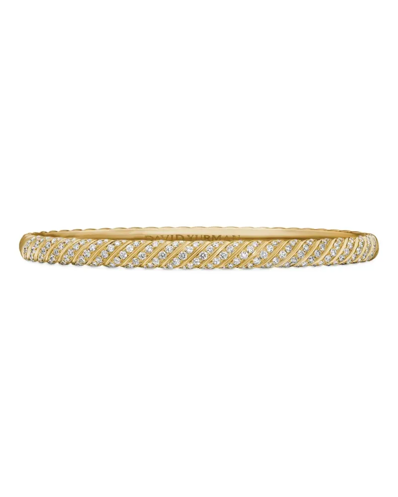 David Yurman 18kt Sculpted Cable Gelbgoldarmband mit Diamanten 4,6mm Gold