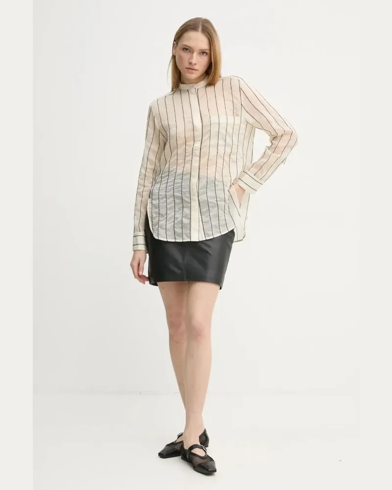 Day Birger et Mikkelsen Hemd mit gestreiften Einsätzen - Nude Nude