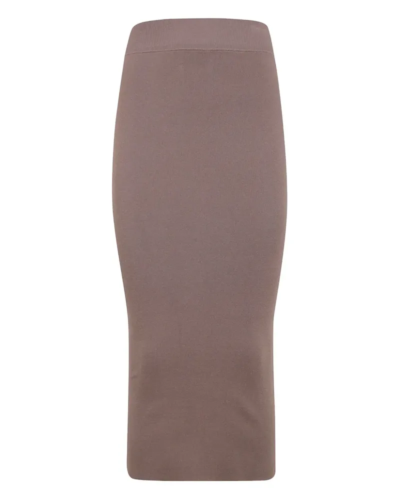 Entire Studios ribbed-knit midi skirt - Nude Nude