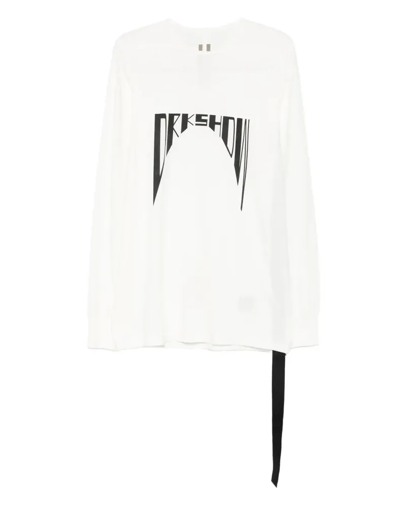 DRKSHDW by Rick Owens Langarmshirt mit Logo-Print - Weiß Weiß